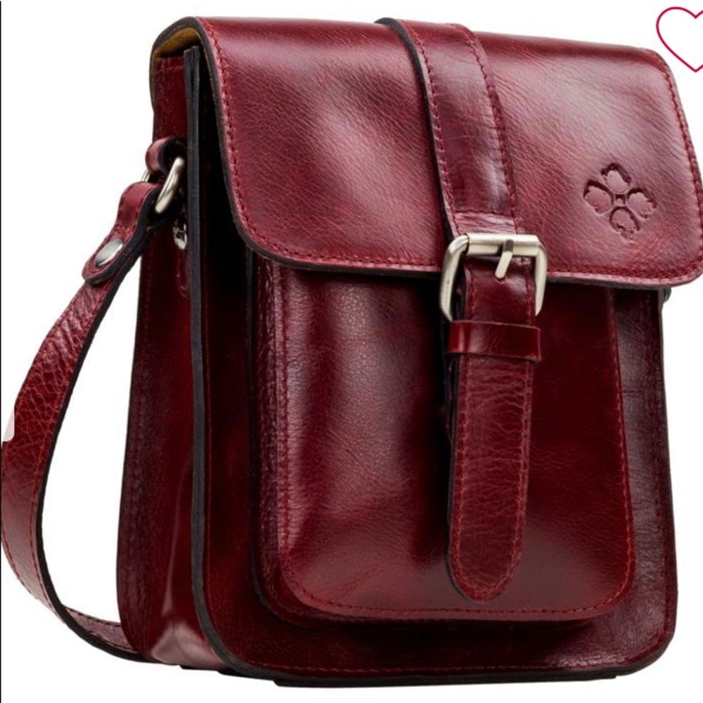 Patricia Nash LK NEW Cascina Crossbody Bag Color Oxblood Distressed leather